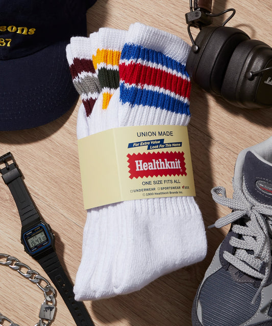 【Healthknit】美式厚磅長筒襪 3雙組