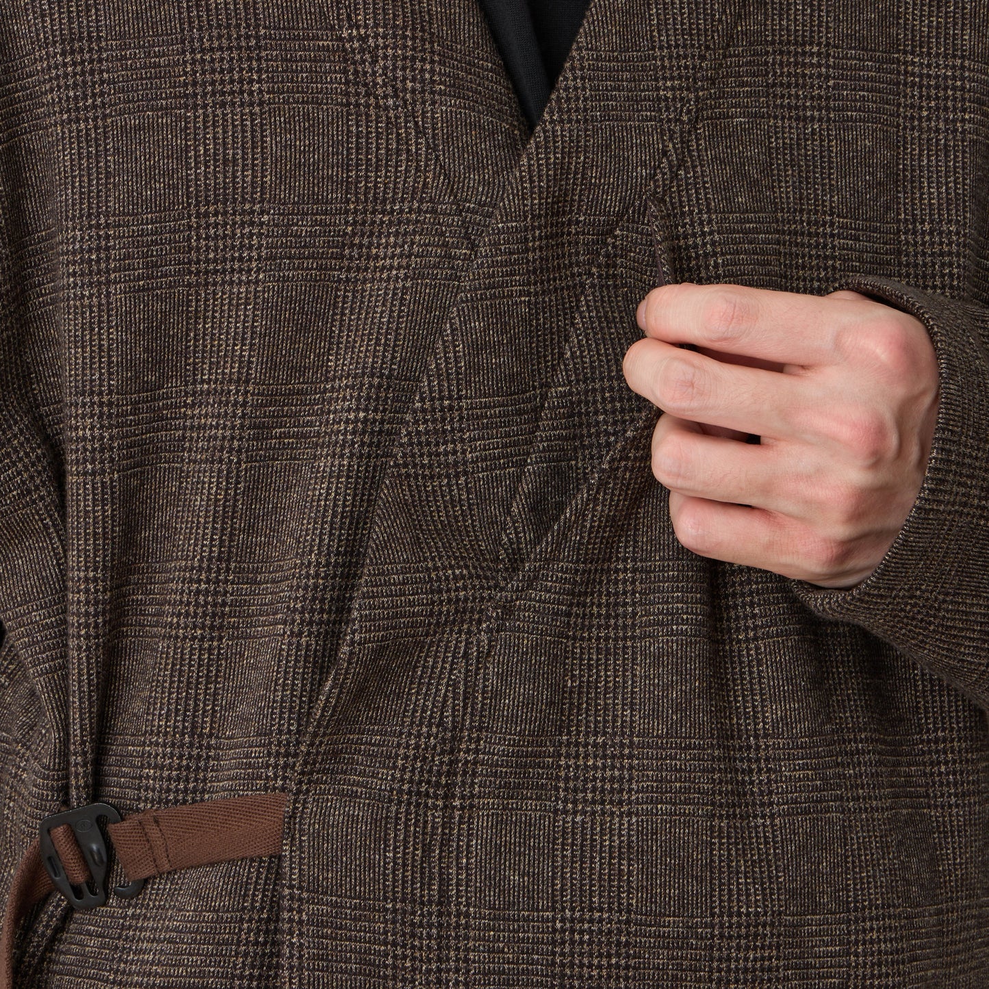 【White Mountaineering】格紋和服襯衫外套