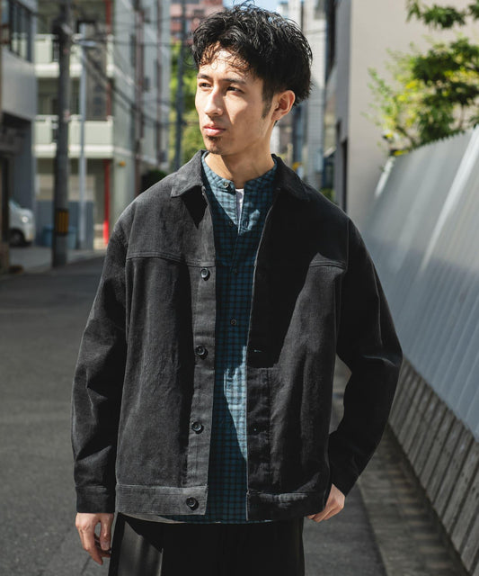 【URBAN RESEARCH DOORS】燈芯絨經典短版休閒夾克 外套