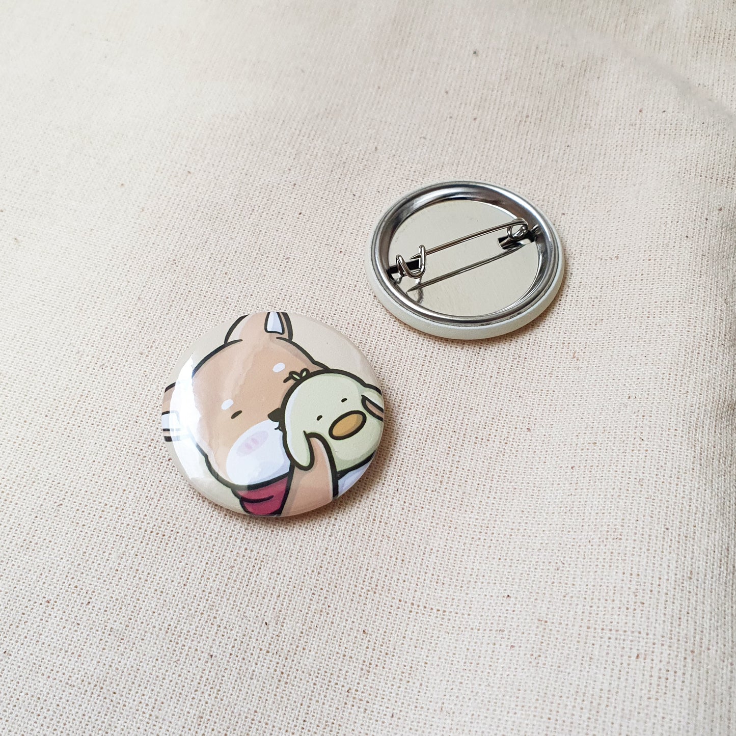 【武士汪汪】插畫商品 胸針(小)-Together Forever