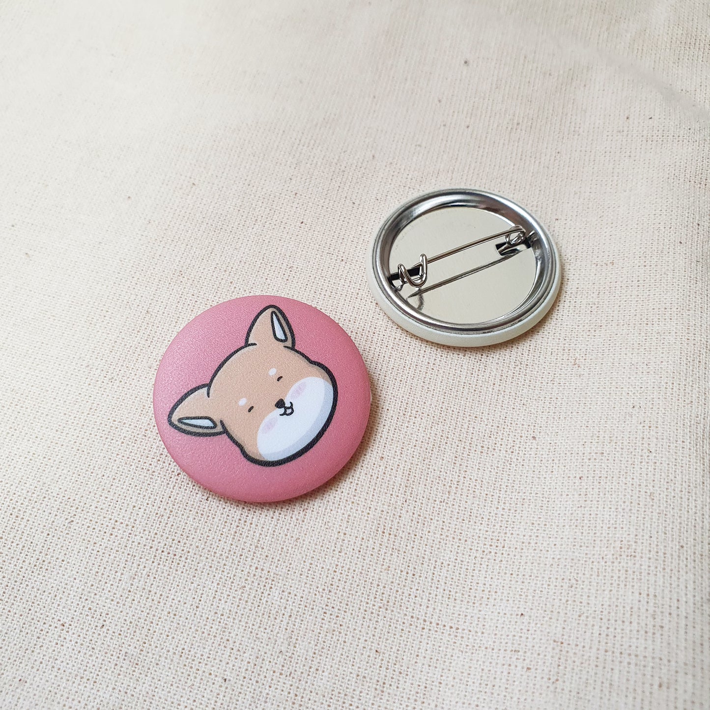 【武士汪汪】插畫商品 胸針(小)-汪汪