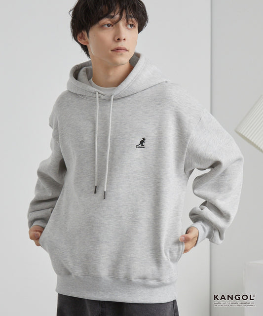 【MONO-MART】KANGOL刺繡LOGO寬版舒適 內刷毛 帽T