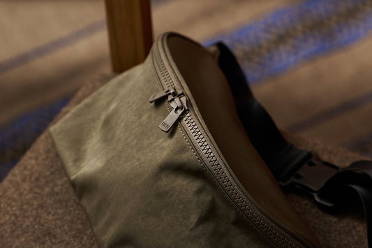 【レザーバッグ REN】khaki 質感休閒胸包(腰包) / HD NYLON