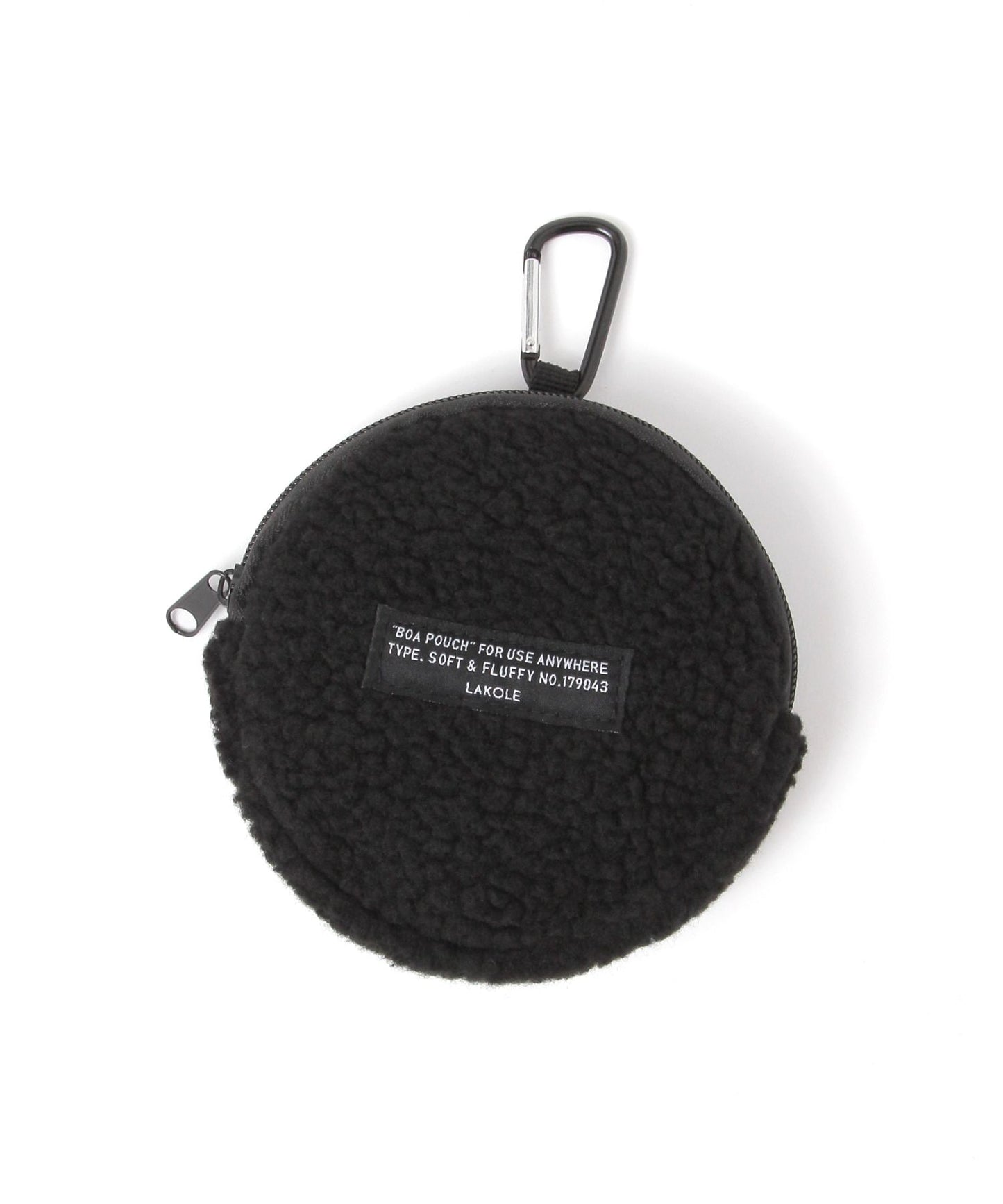 【LAKOLE】絨毛迷你圓形隨身包 零錢包 收納包