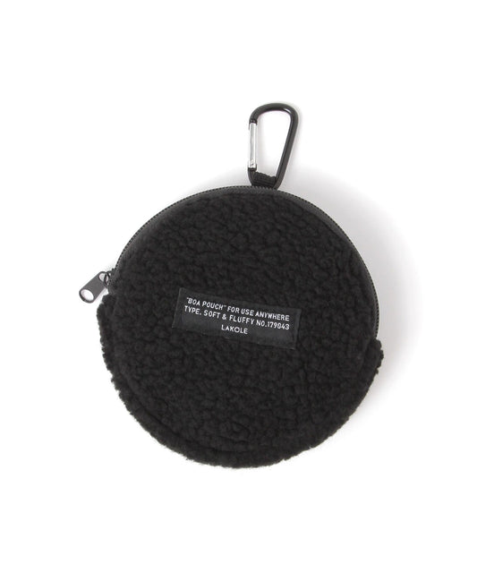 【LAKOLE】絨毛迷你圓形隨身包 零錢包 收納包