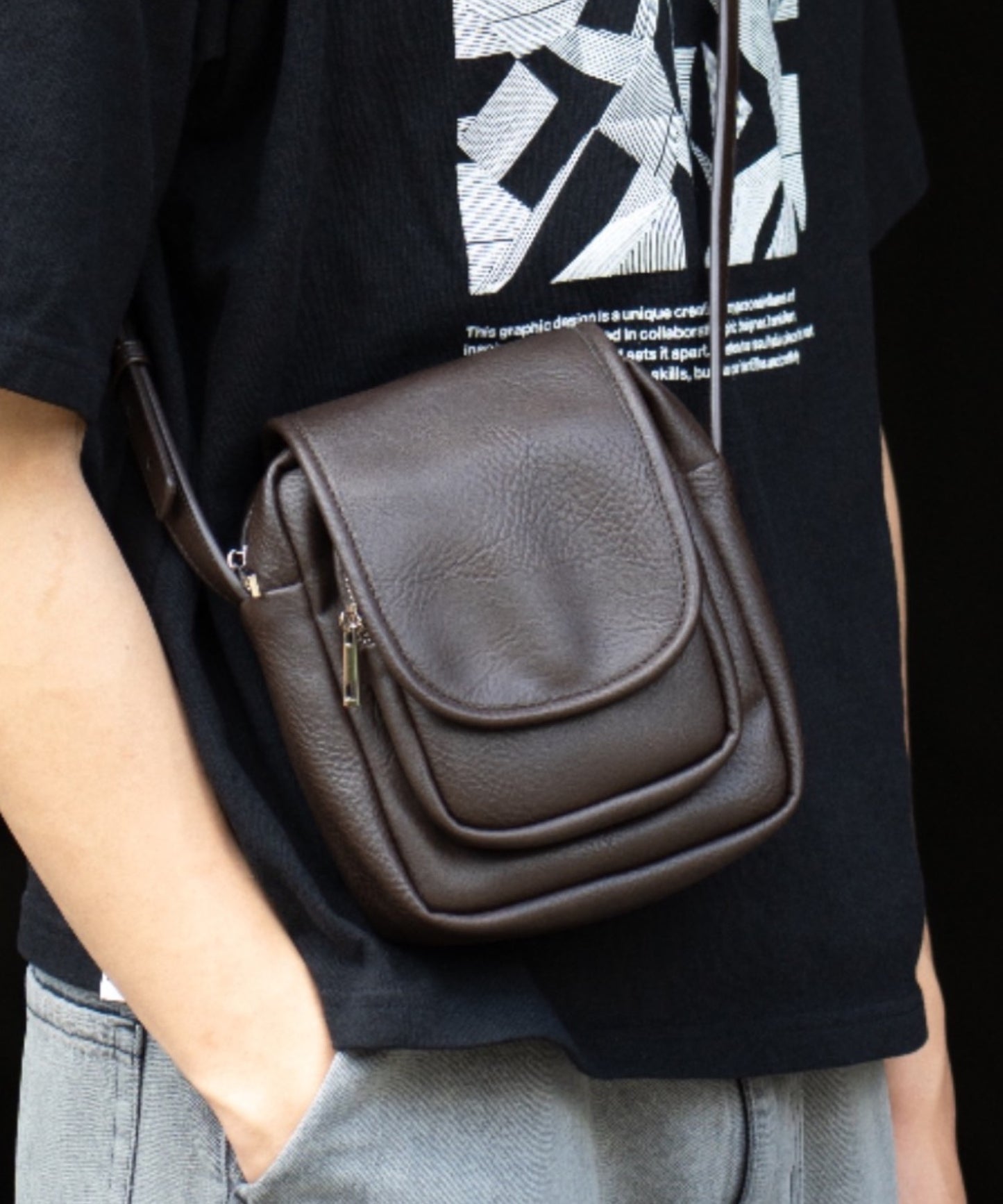 【SINSS】 極簡PU皮革迷你肩背包