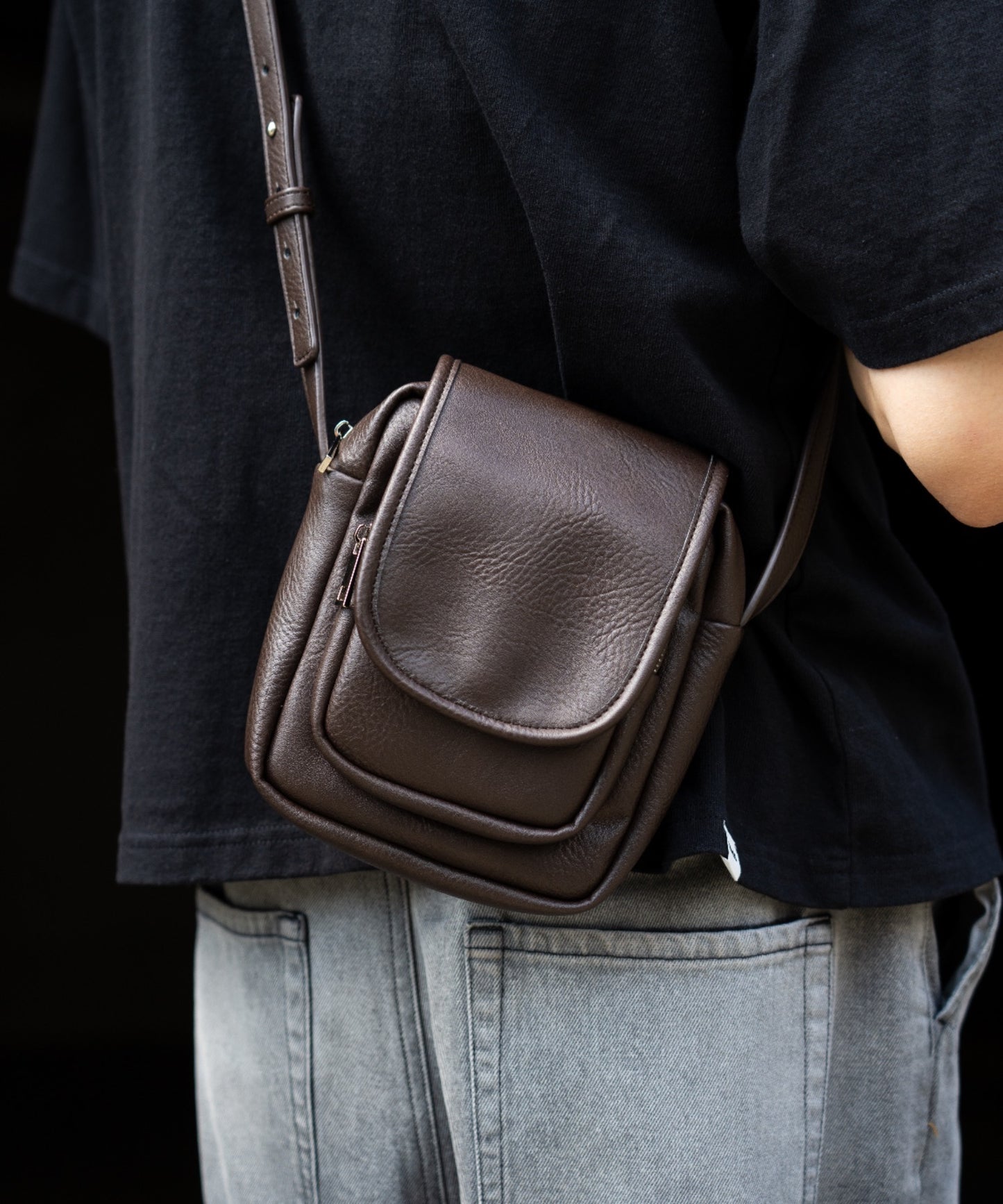 【SINSS】 極簡PU皮革迷你肩背包