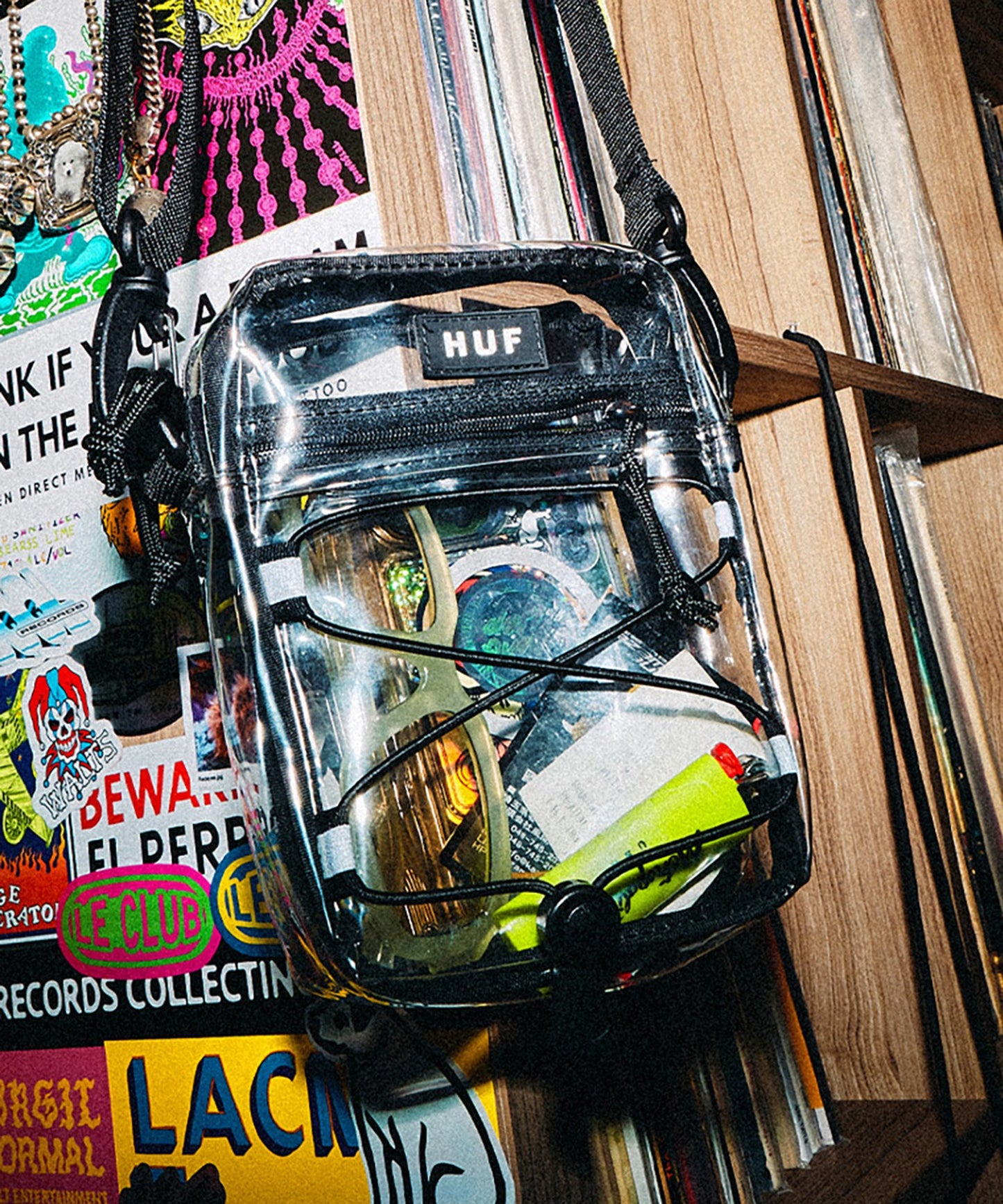 【HUF】BOWERY 網繩造型迷你側背包