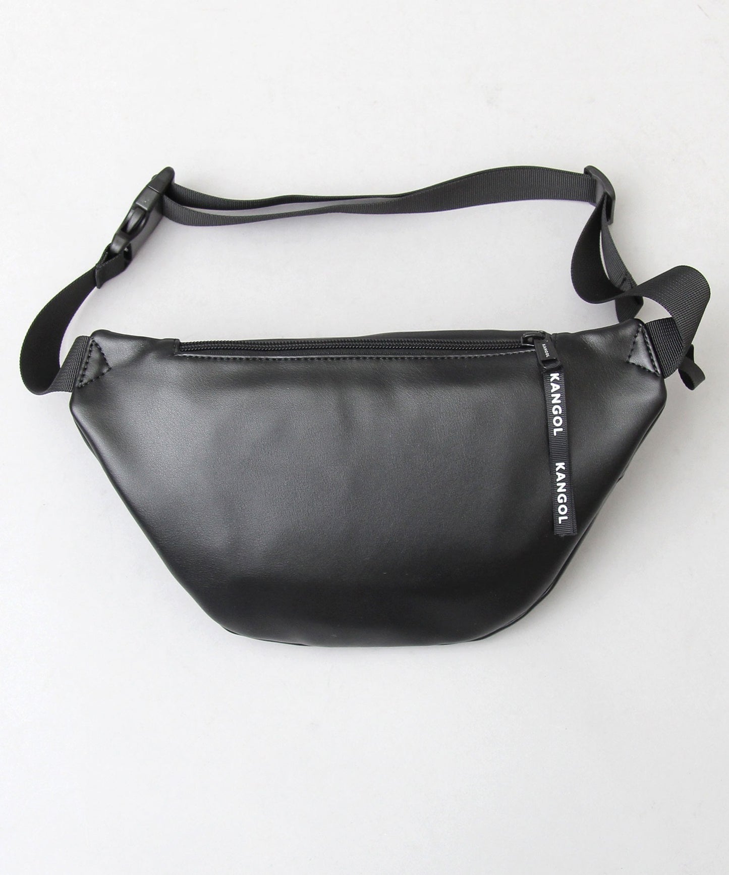 【A.M.S.】KANGOL聯名款 PU皮革質感簡約腰包/胸包