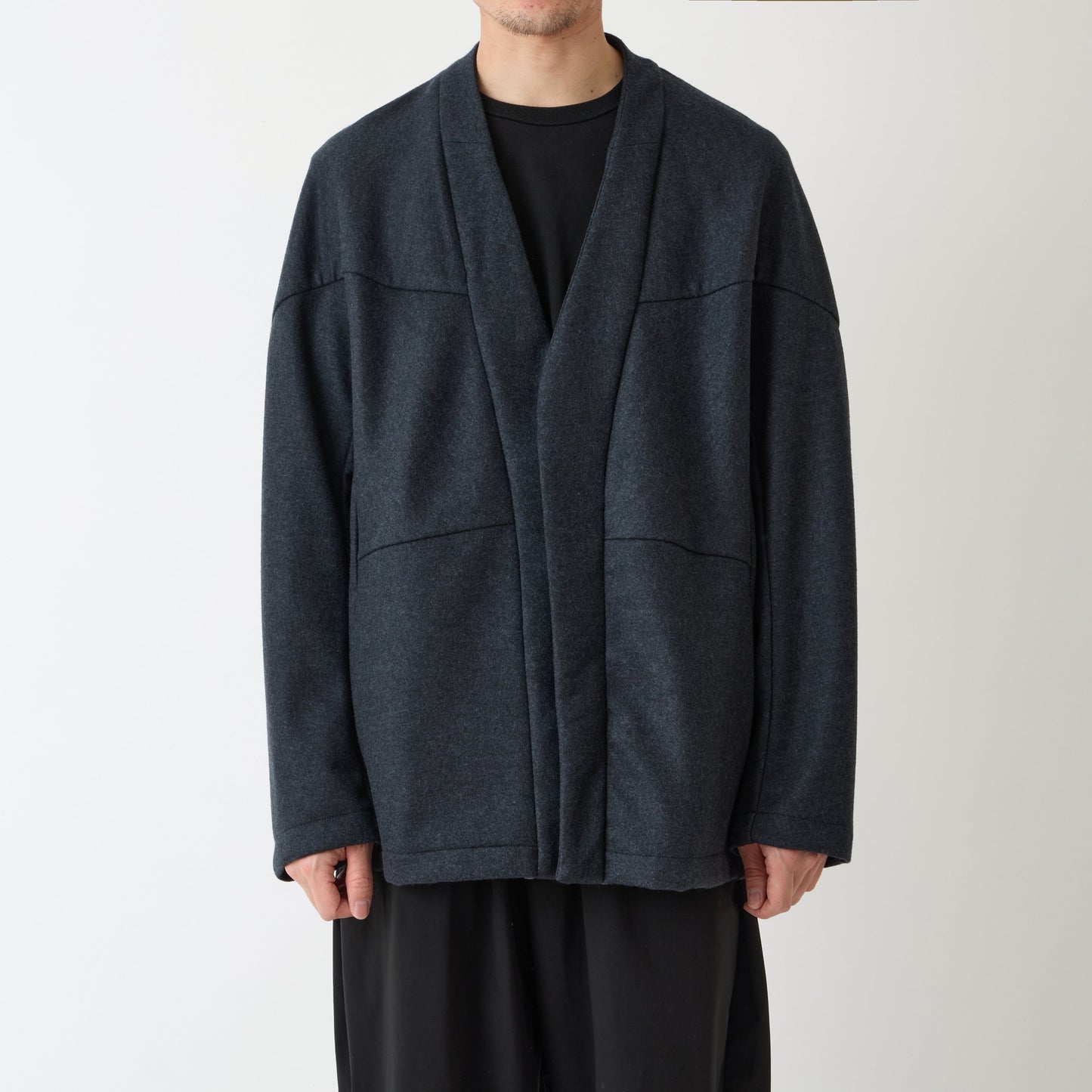 【White Mountaineering】羊毛梅爾頓開衫外套