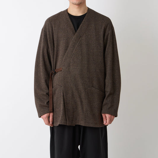 【White Mountaineering】格紋和服襯衫外套