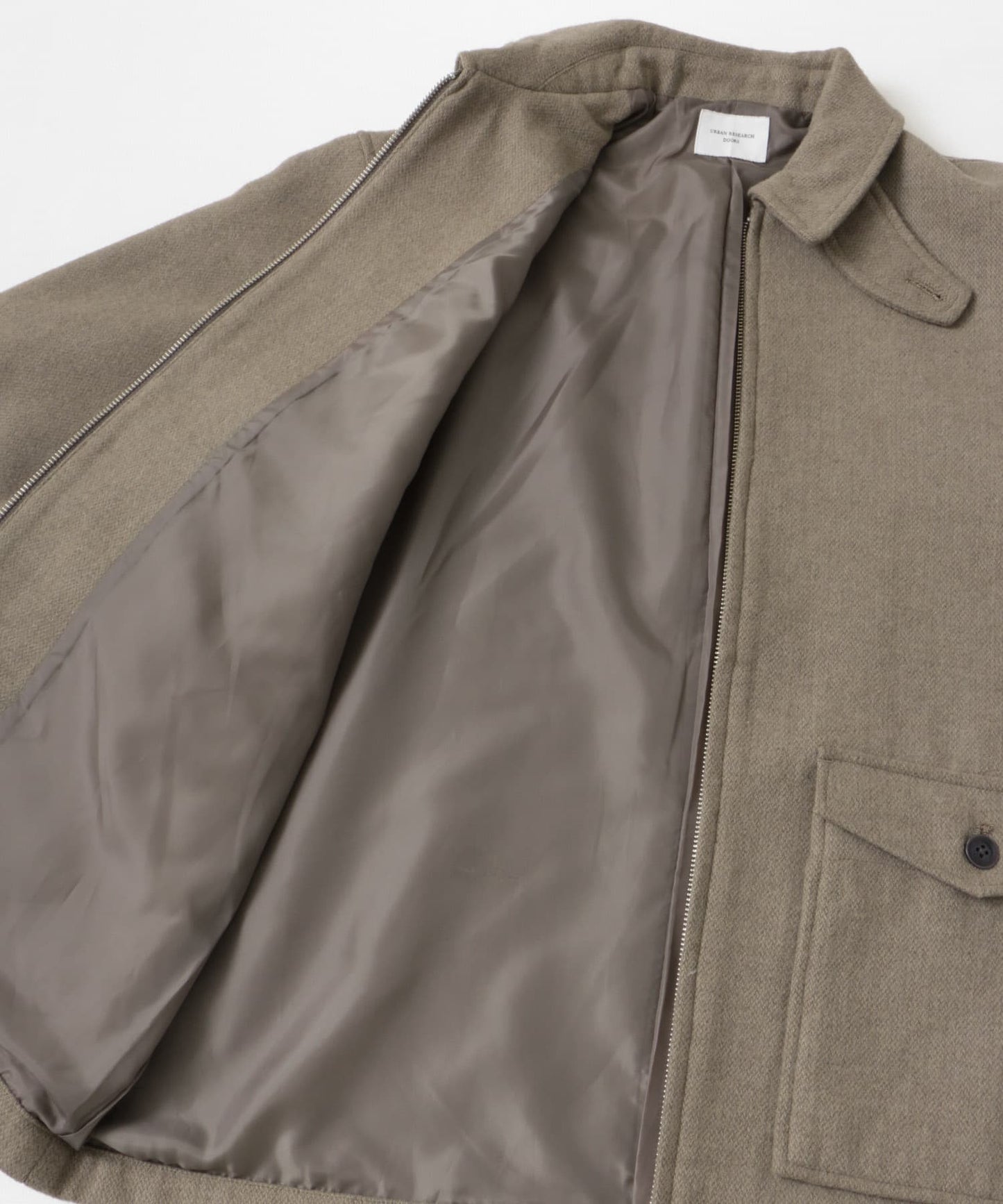 【URBAN RESEARCH DOORS】羊毛混紡短版哈靈頓夾克