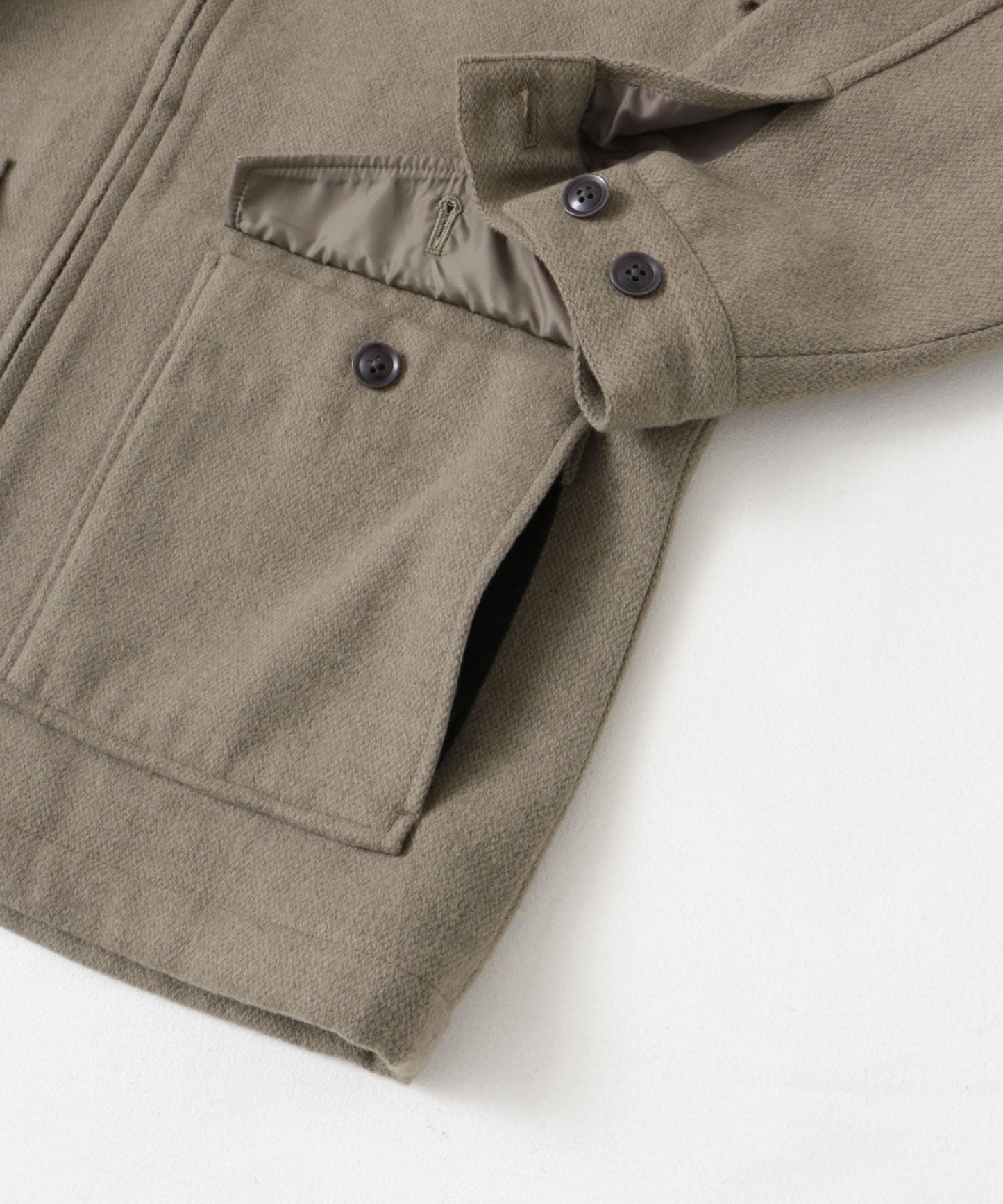 【URBAN RESEARCH DOORS】羊毛混紡短版哈靈頓夾克