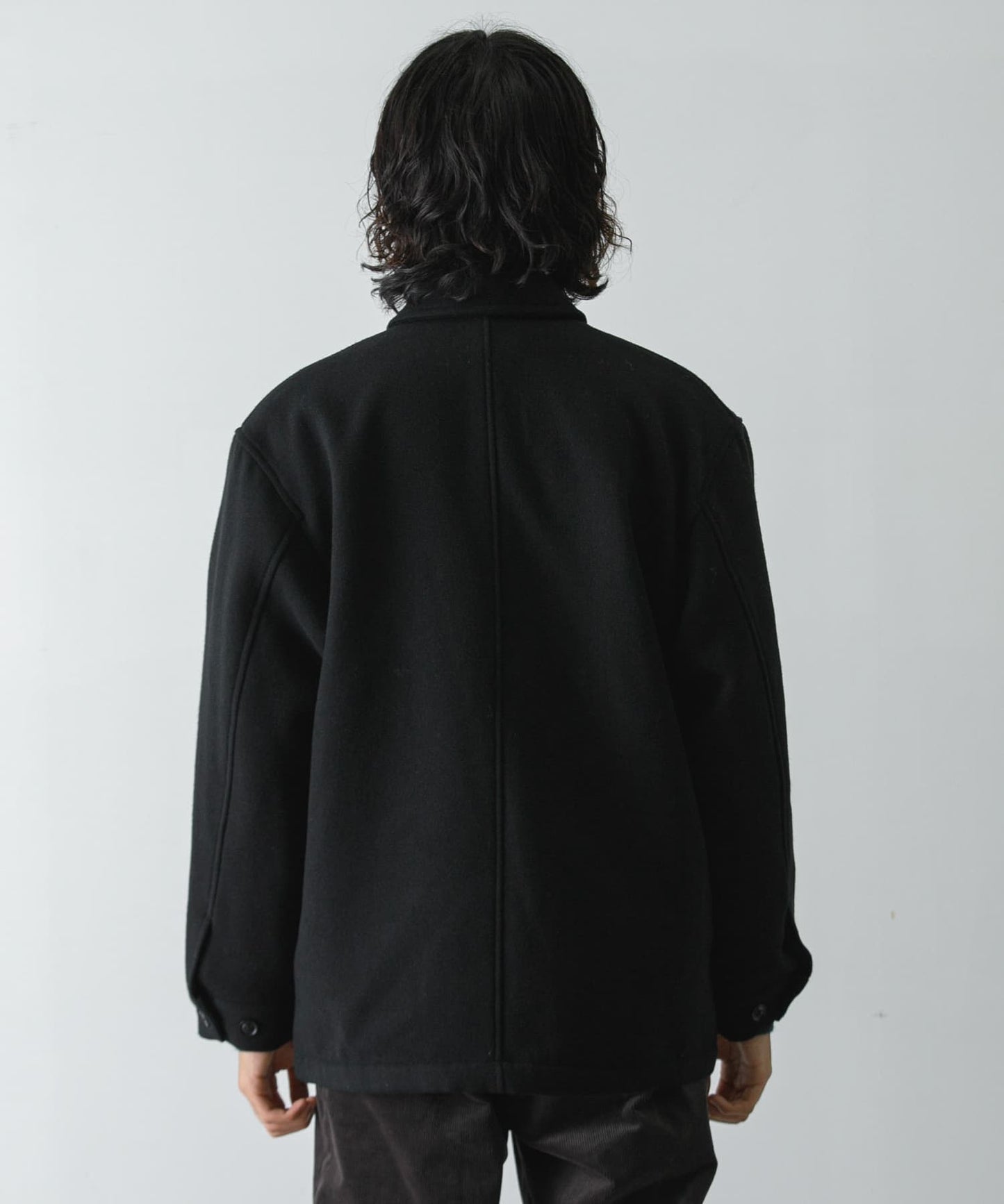 【URBAN RESEARCH DOORS】羊毛混紡短版哈靈頓夾克