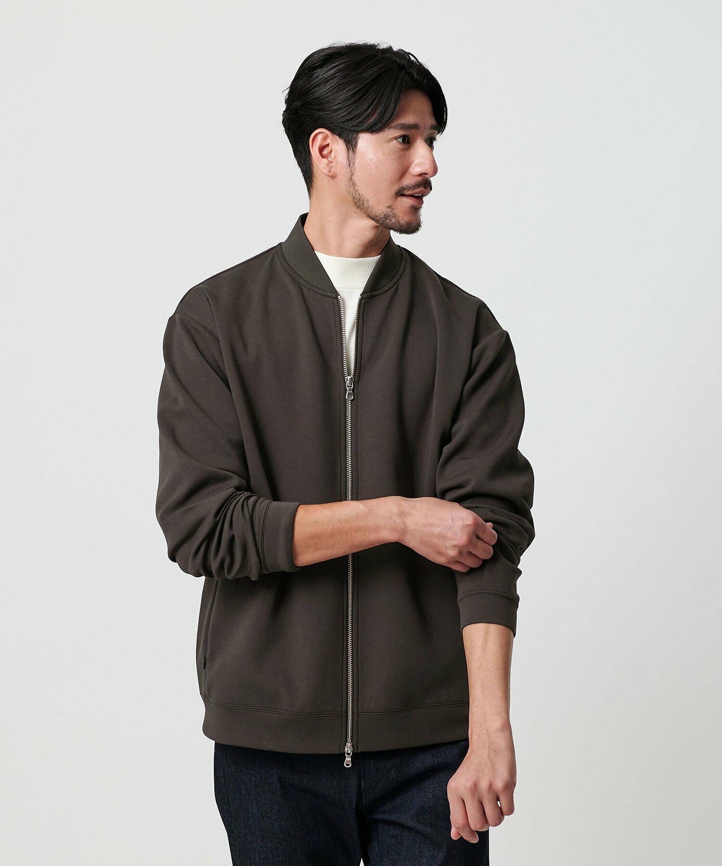 【BEAUTY&YOUTH】雙層針織飛行夾克