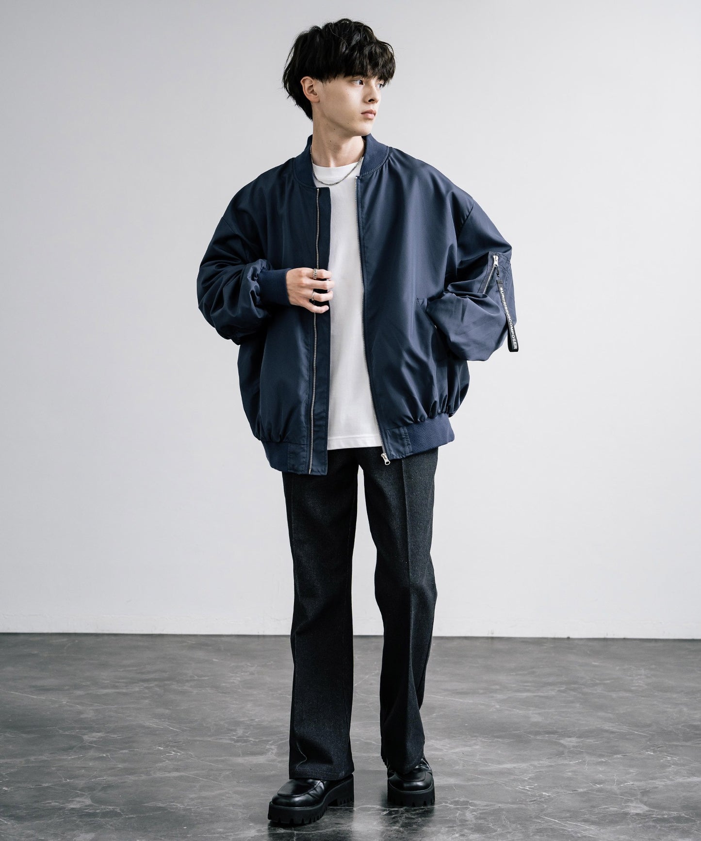 【Rocky Monroe】DEWSPO機能面料|寬版 MA-1 飛行夾克 / 軍裝外套