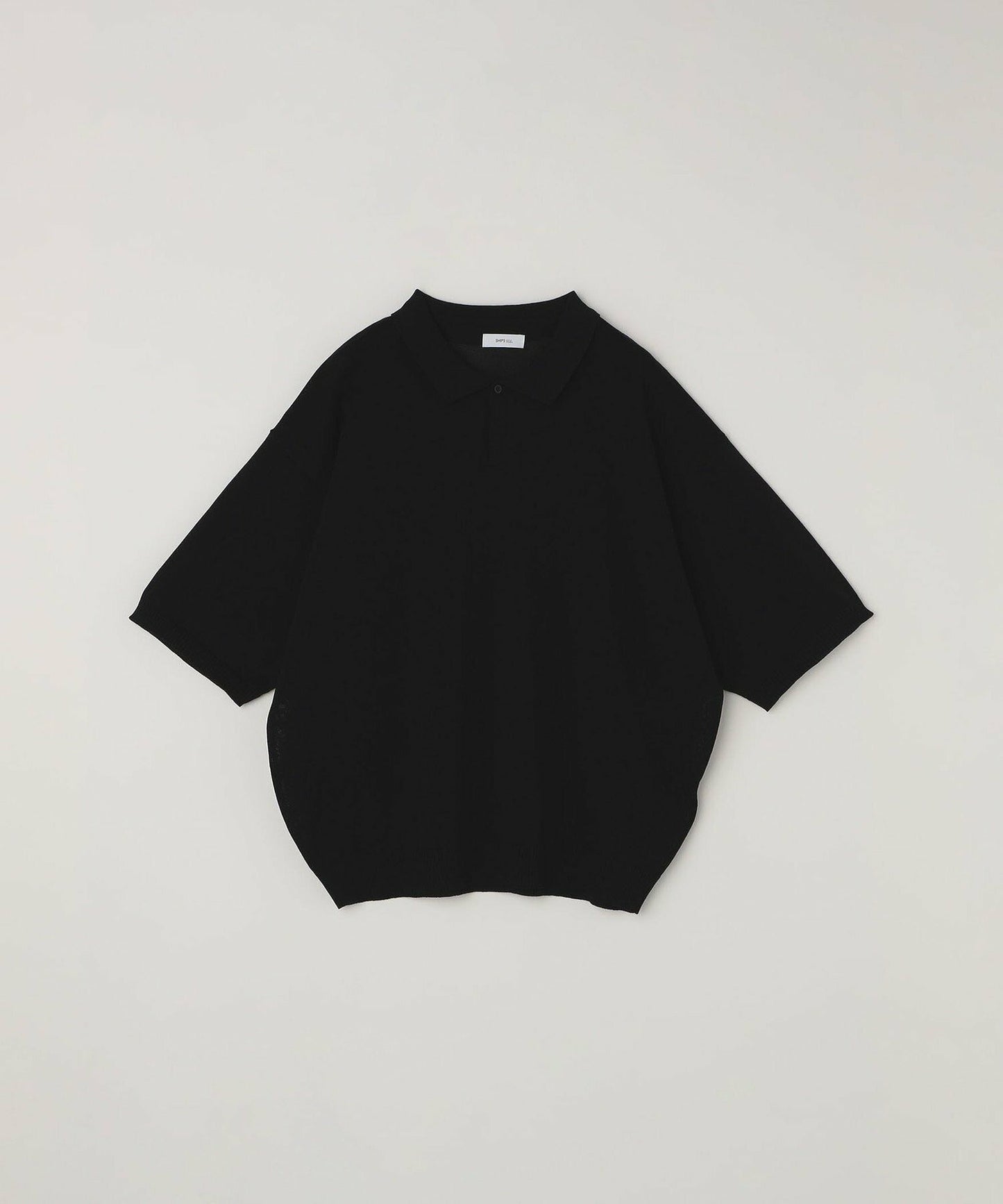 【SHIPS】亞麻混紡細針織開領 Polo 衫