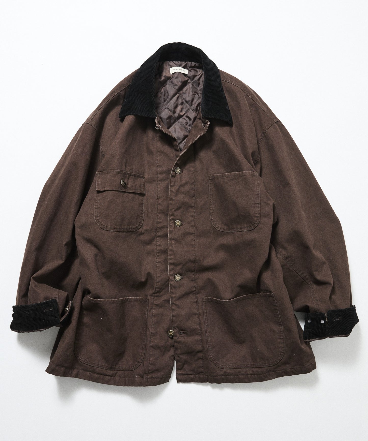 【FREAK’S STORE】燈芯絨拼接寬鬆版型  Duck工裝外套 夾克