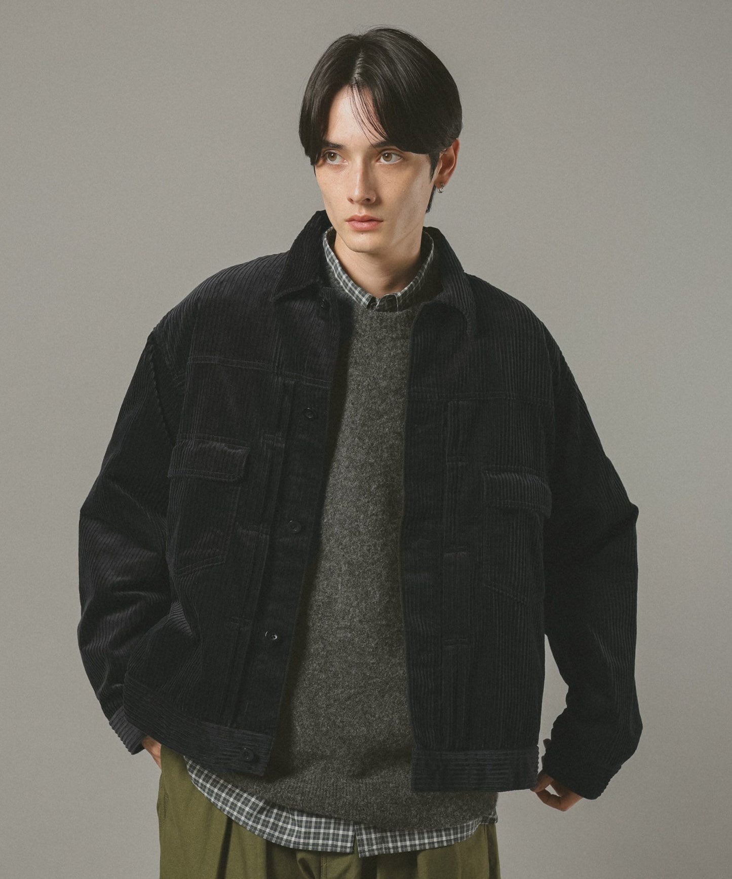 【RAGEBLUE】燈芯絨牛仔襯衫外套