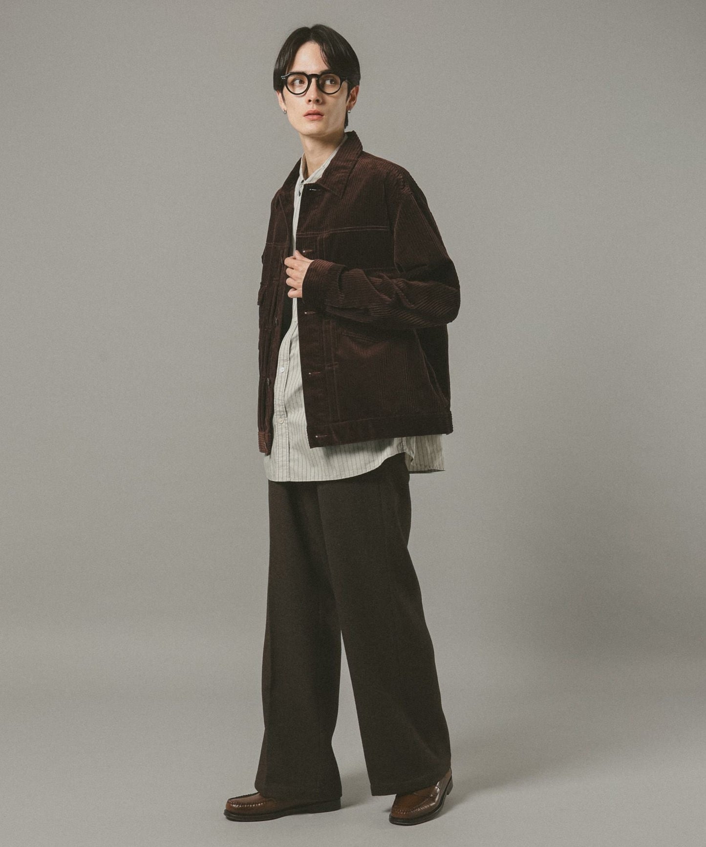 【RAGEBLUE】燈芯絨牛仔襯衫外套