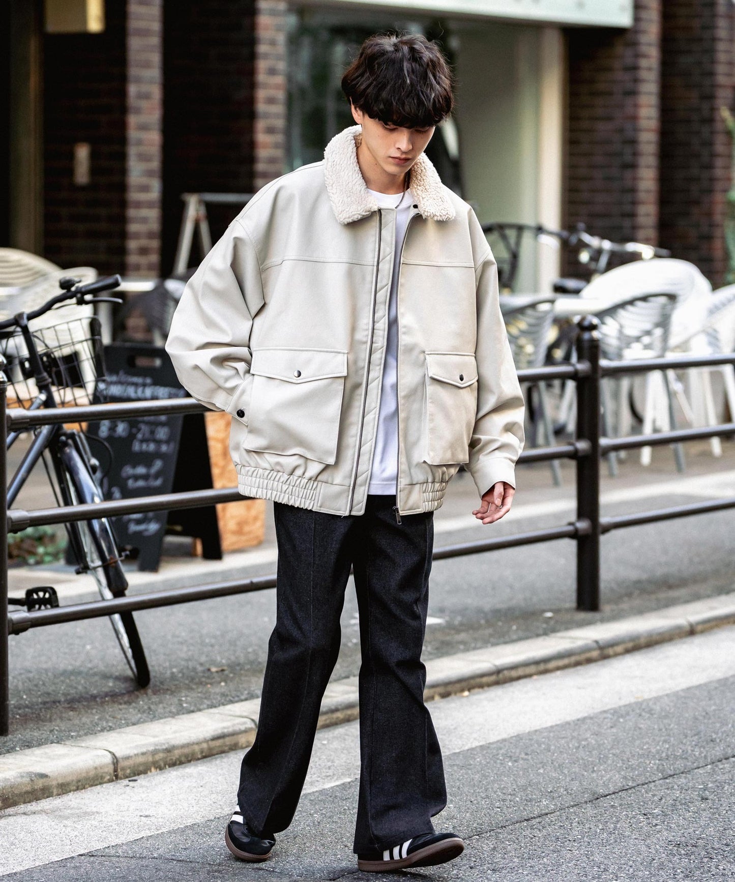 【Rocky Monroe】寬鬆版PU皮革G-1飛行外套 飛行夾克/可自由更換毛領