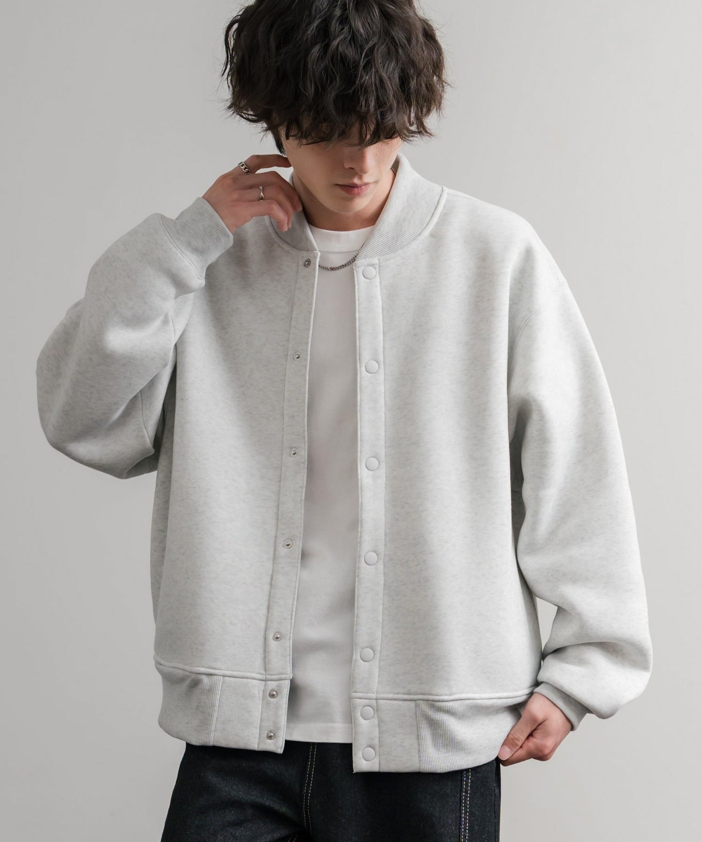 【Rocky Monroe】厚磅內刷毛寬版按扣開襟外套