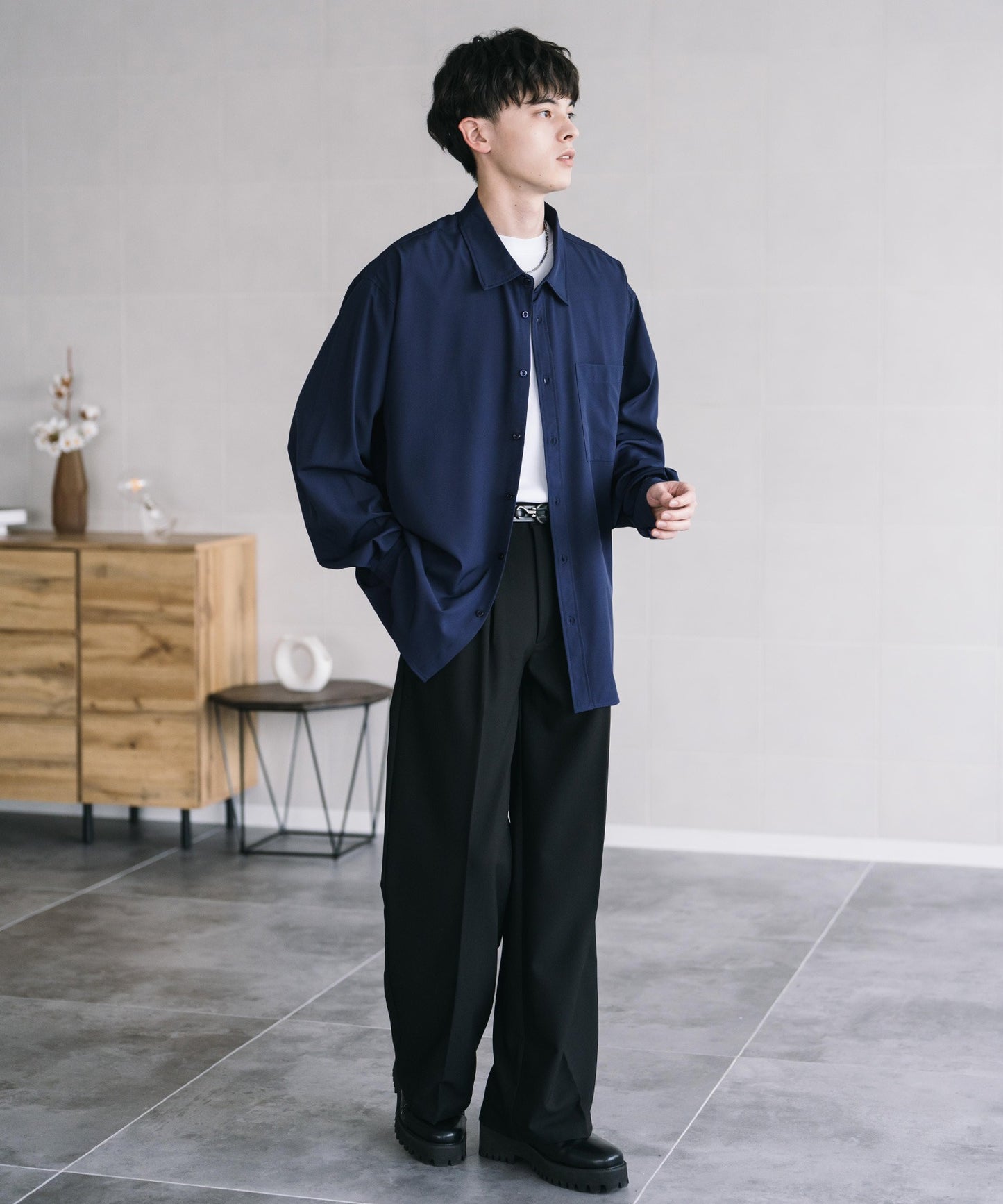 【Rocky Monroe】極簡親膚彈性標準領襯衫