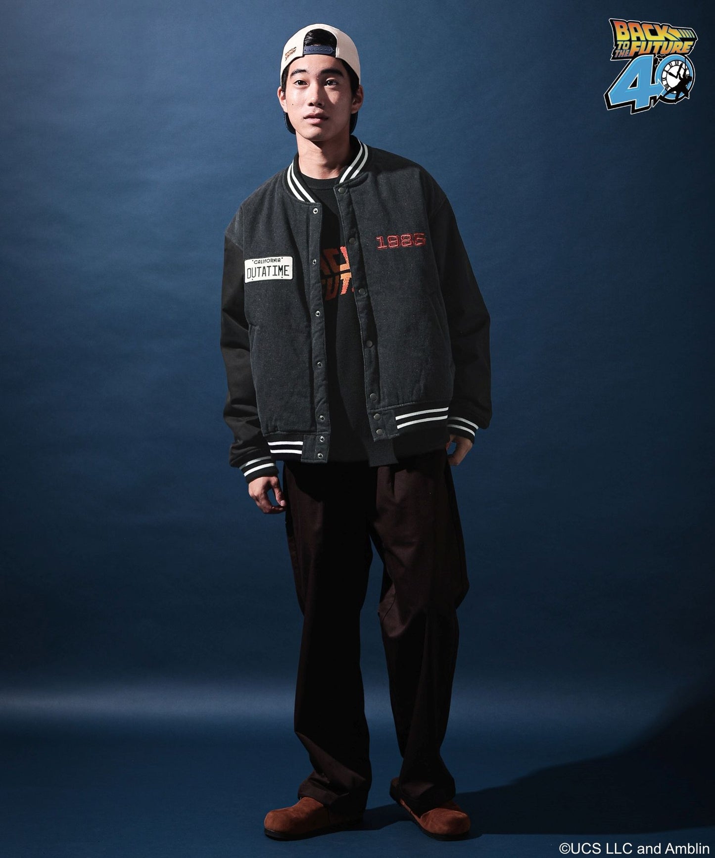 【niko and...】回到未來聯名款 刺繡棒球外套