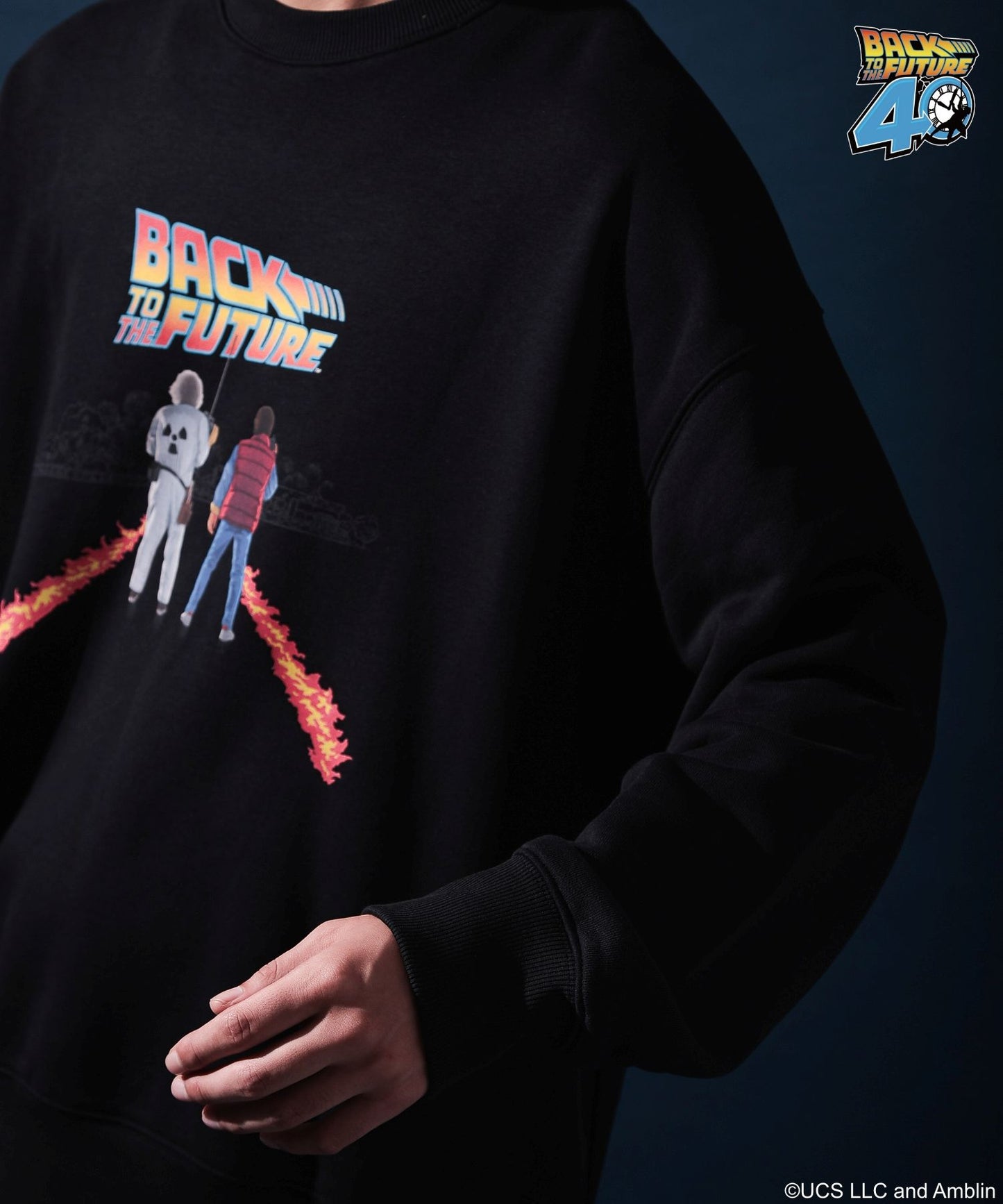 【niko and...】回到未來聯名款 長袖印花大學T