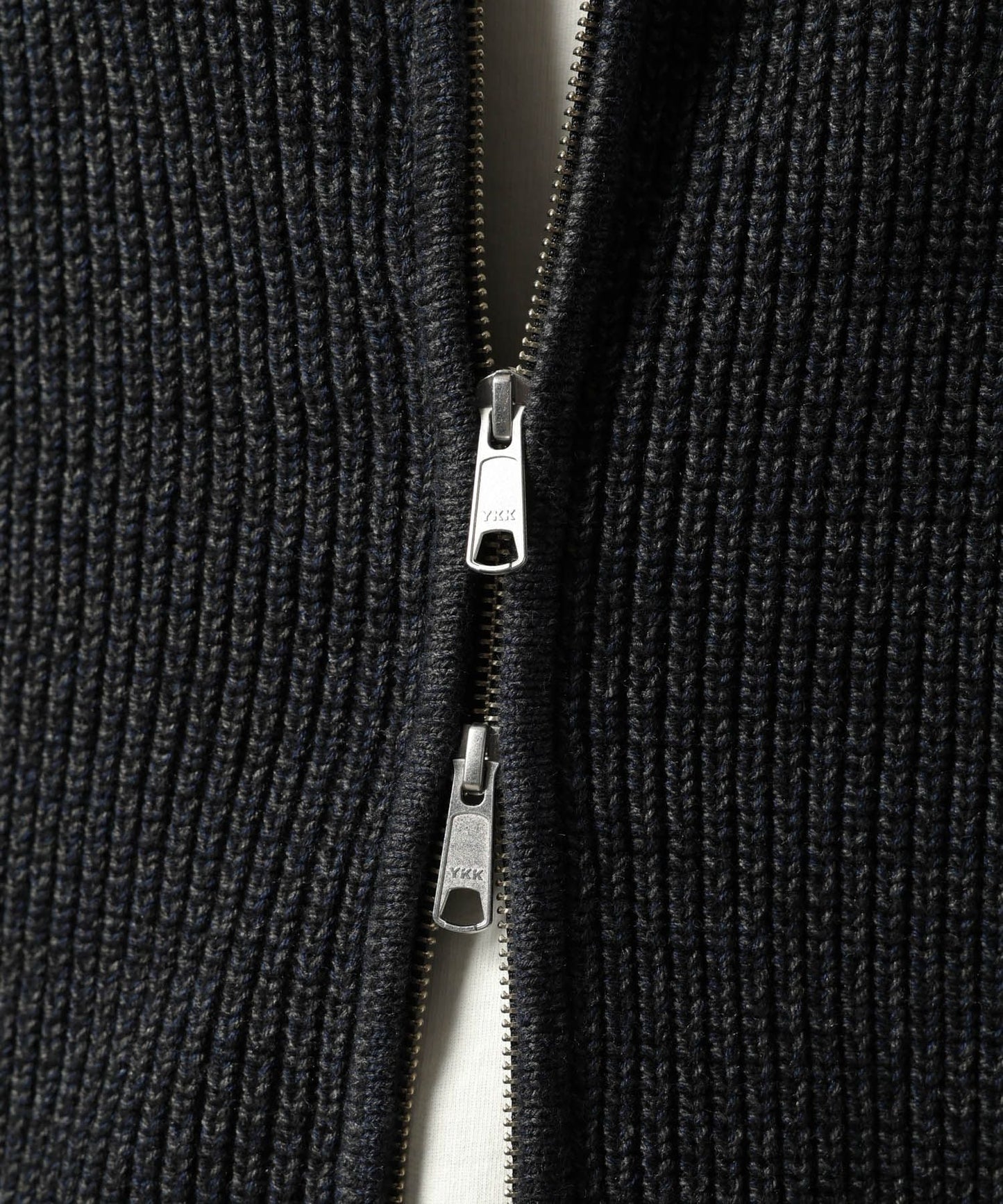 【RAGEBLUE】 畦編立領拉鍊針織外套