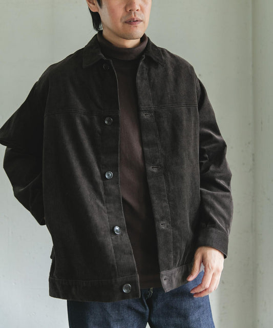 【URBAN RESEARCH DOORS】燈芯絨經典短版休閒夾克 外套