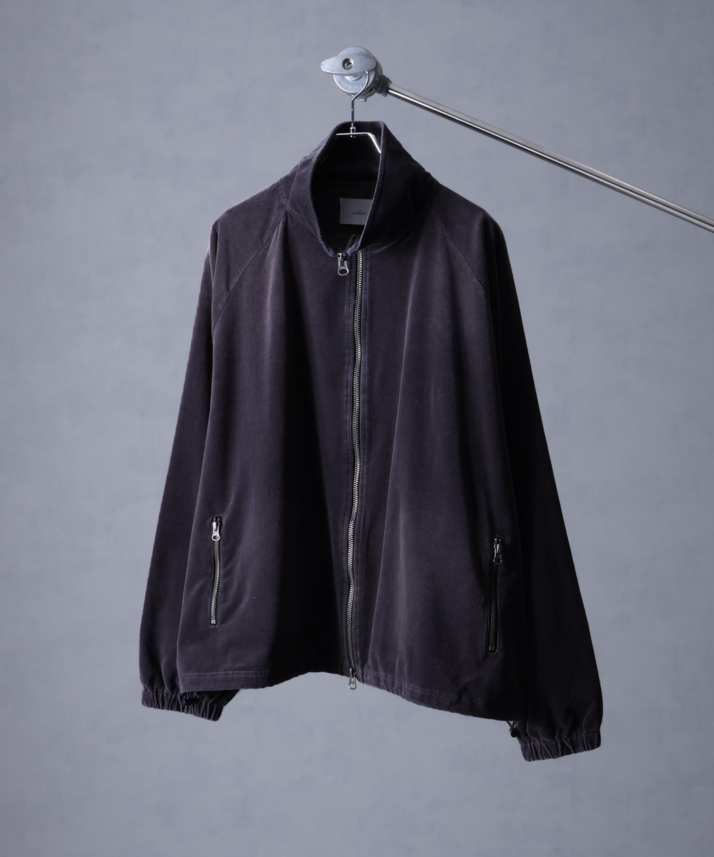 【Art re A】welise 復古天鵝絨質感寬鬆版運動夾克