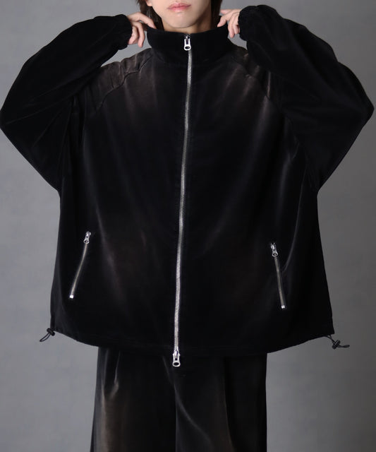 【Art re A】welise 復古天鵝絨質感寬鬆版運動夾克