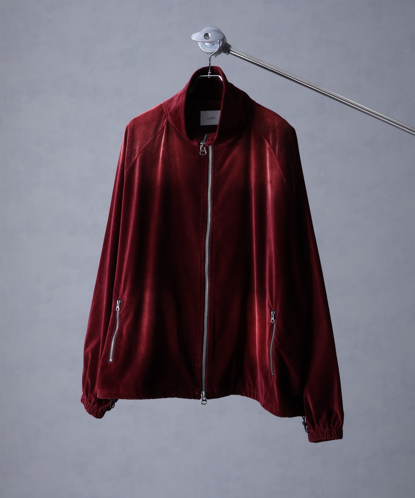 【Art re A】welise 復古天鵝絨質感寬鬆版運動夾克