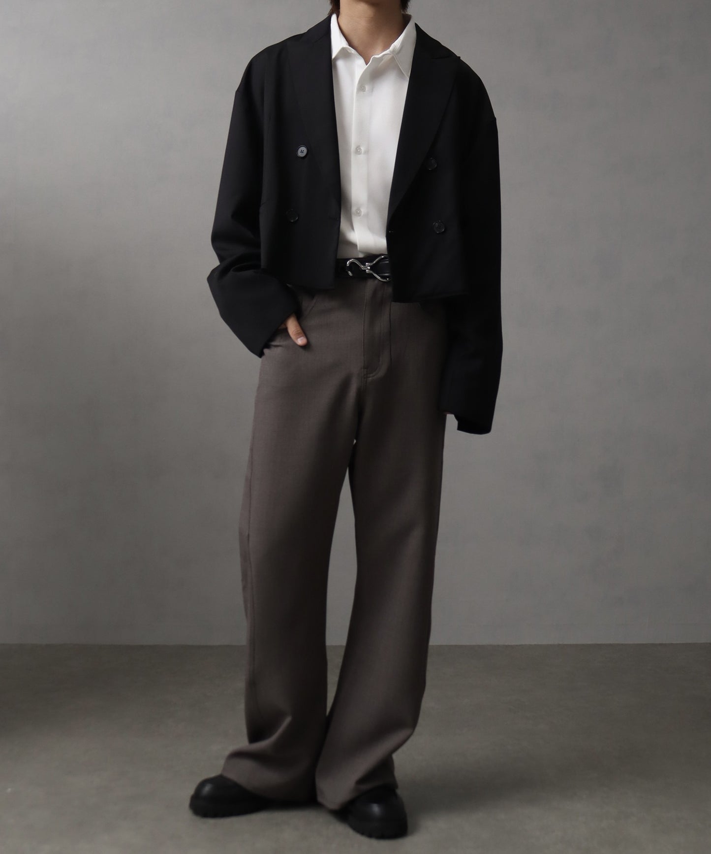 【Art re A】welise 自然毛邊仿舊短版西裝外套