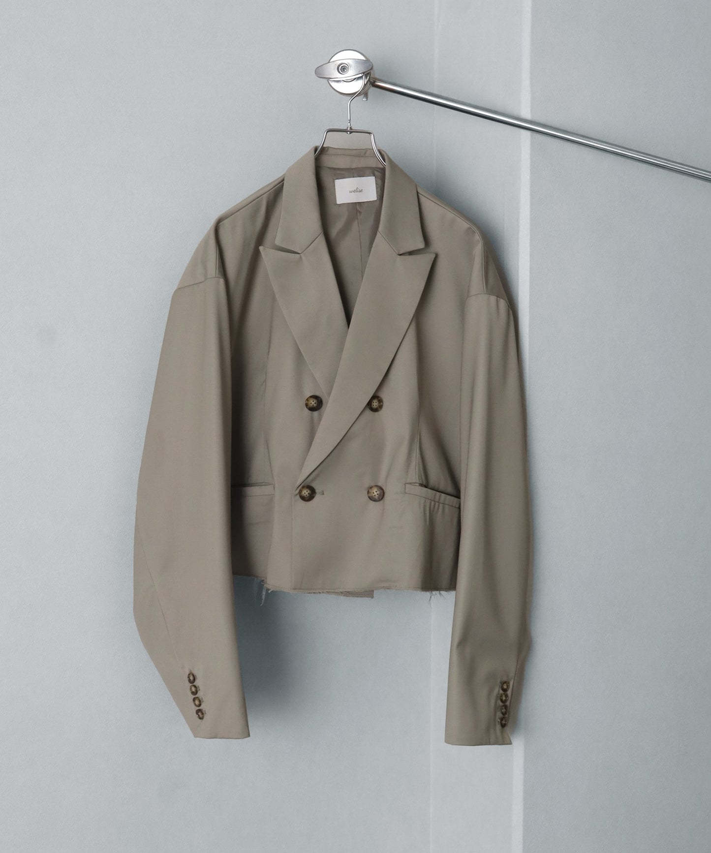 【Art re A】welise 自然毛邊仿舊短版西裝外套