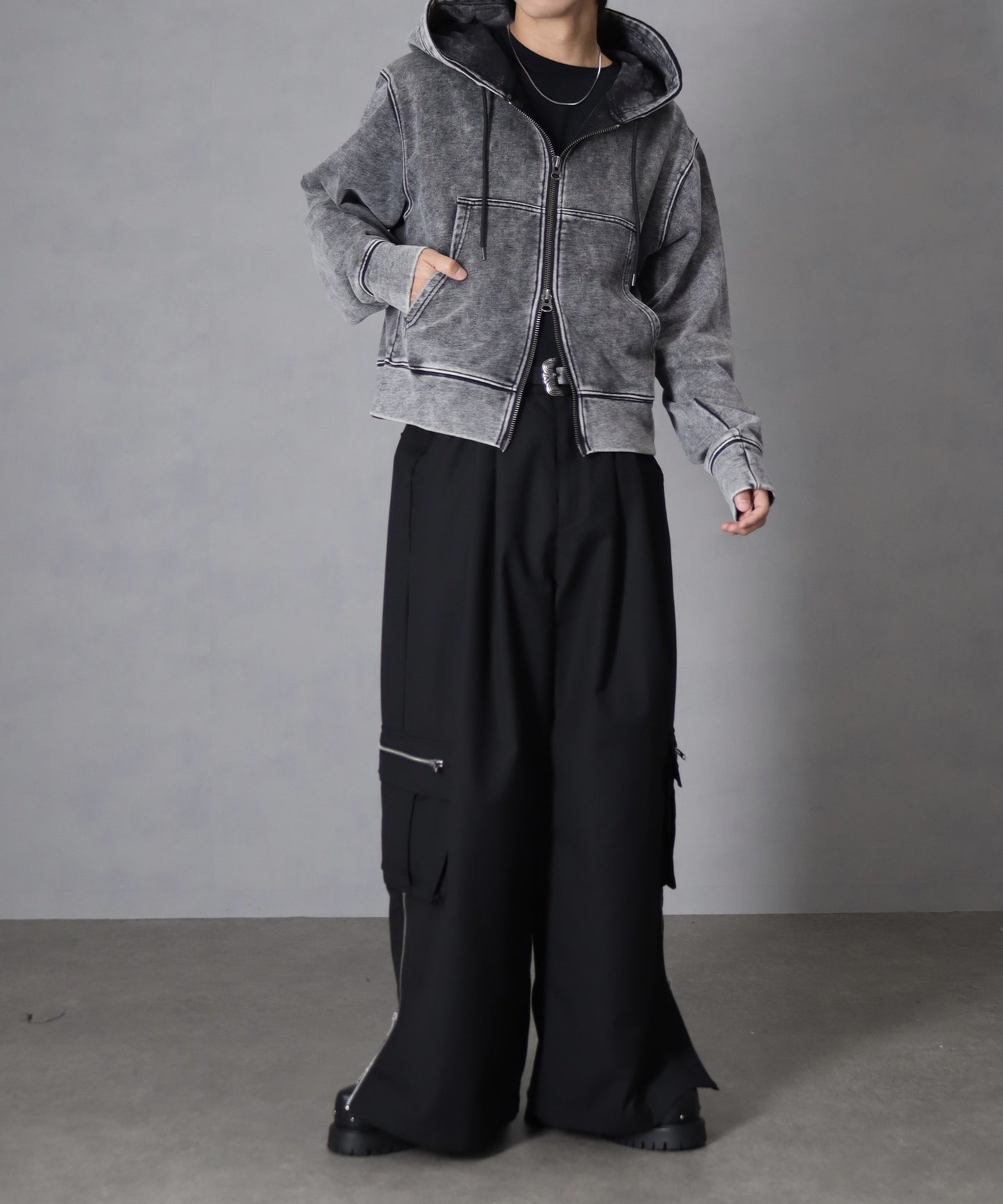 【Art re A】welise 復古水洗短版連帽外套