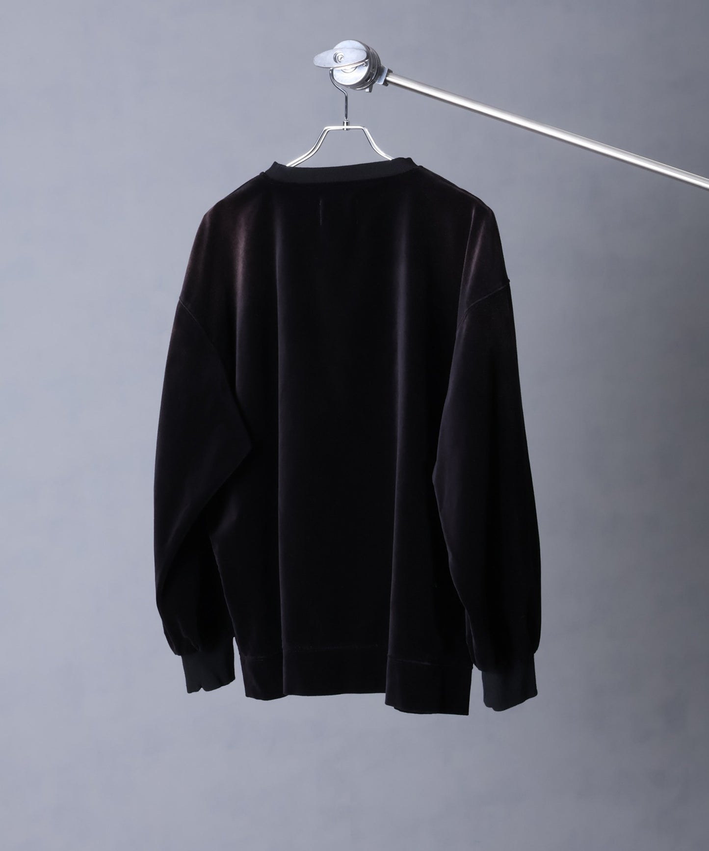 【Art re A】welise 復古天鵝絨圓領寬鬆長袖T恤