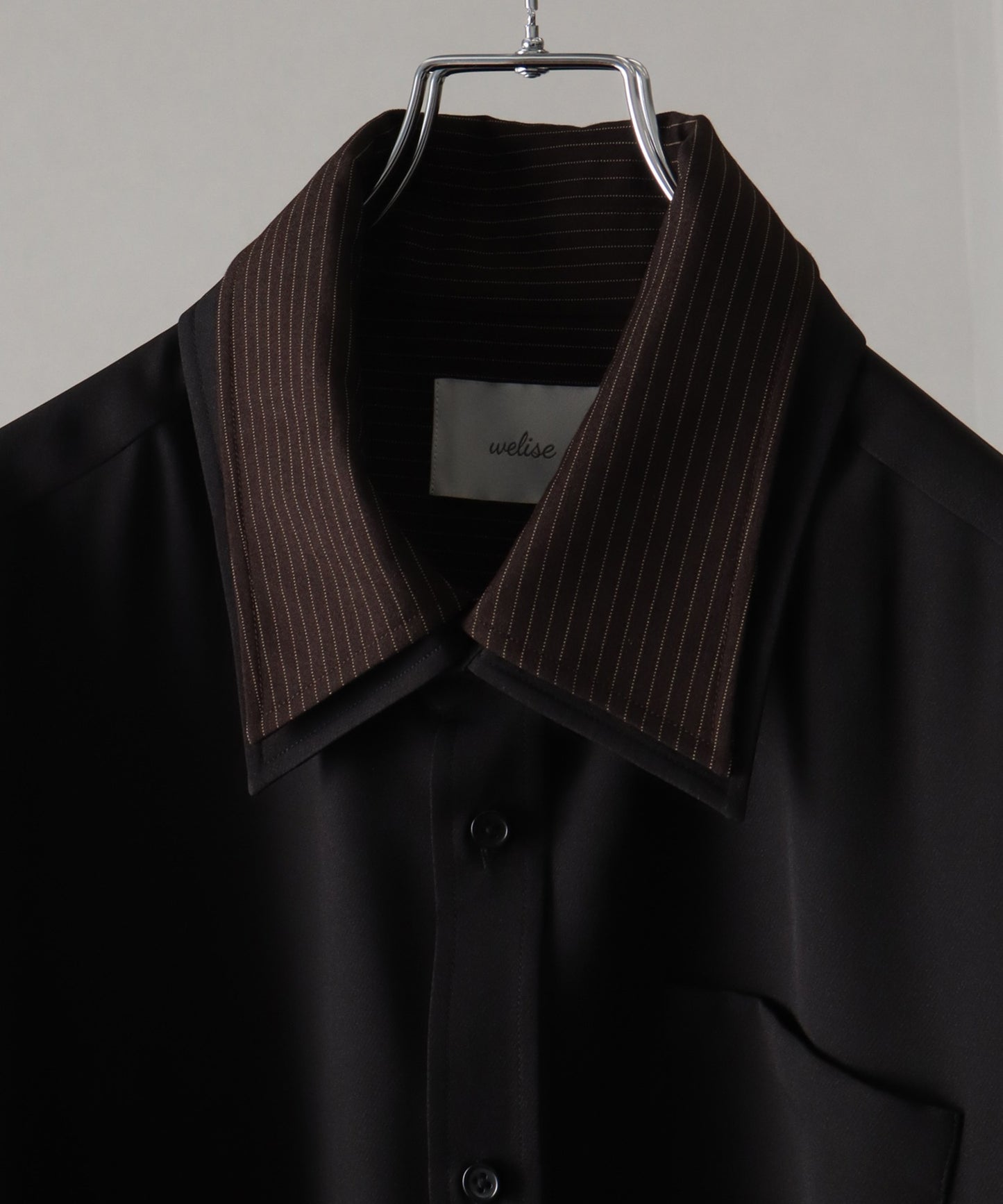 【Art re A】welise 垂墜感拼接條紋假兩件襯衫