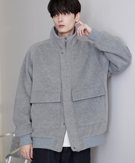 【ASTRONOMY】ETELIO 羊毛混紡梅爾頓立領夾克