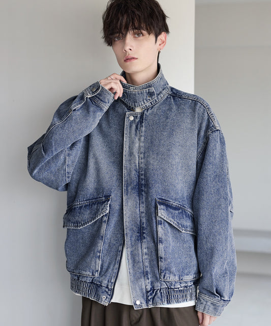 【ASTRONOMY】ETELIO 軍裝風12oz厚磅丹寧短版外套