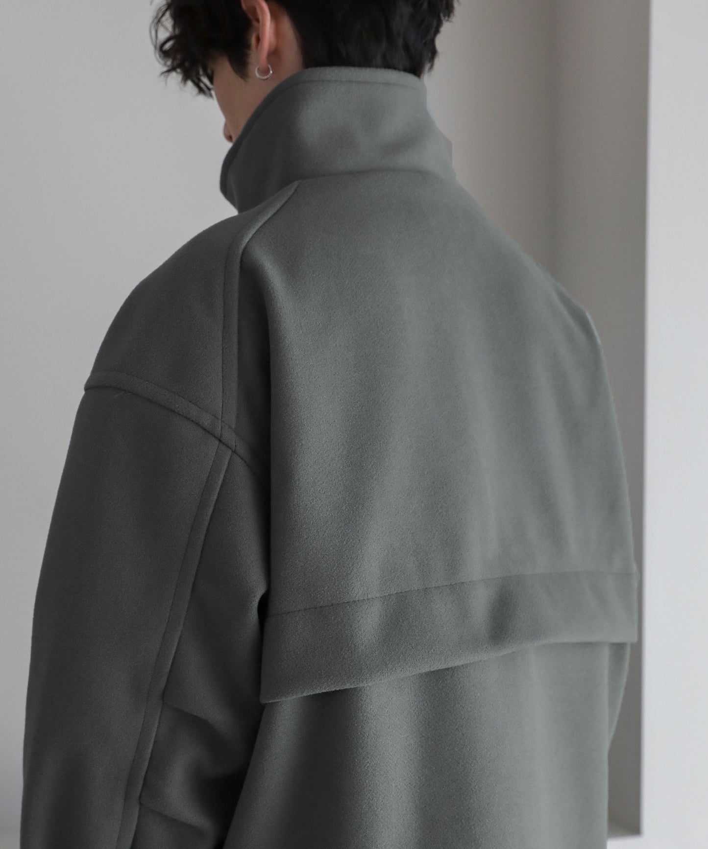 【ASTRONOMY】落肩寬鬆版梅爾頓立領拉鍊外套