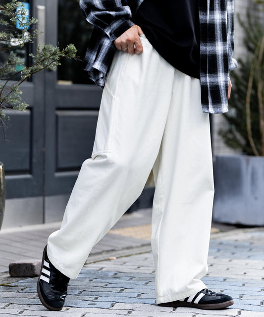 【Rocky Monroe】KANGO特別合作款 寬版錐形丹寧工裝長褲