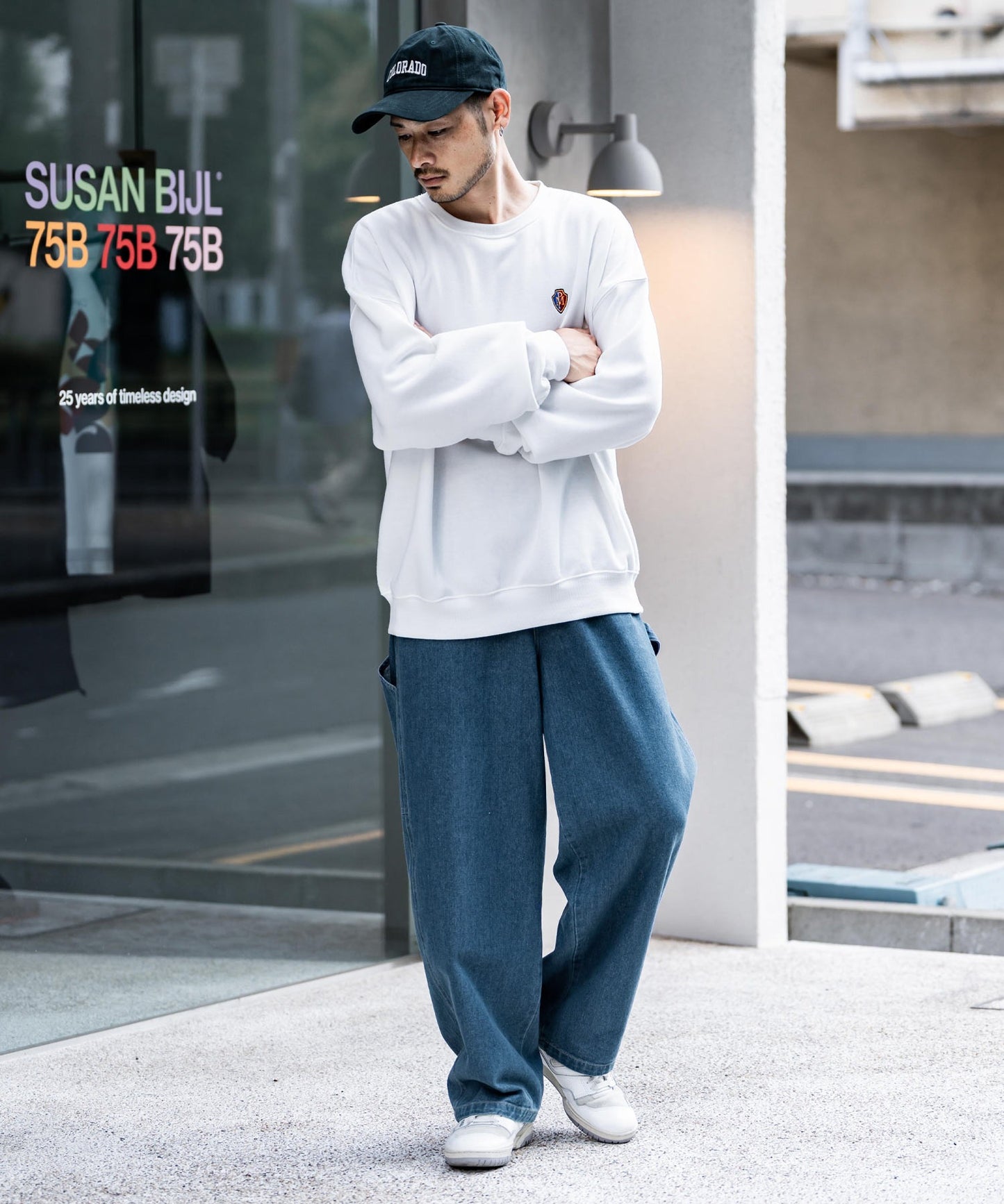 【Rocky Monroe】KANGO特別合作款 寬版錐形丹寧工裝長褲