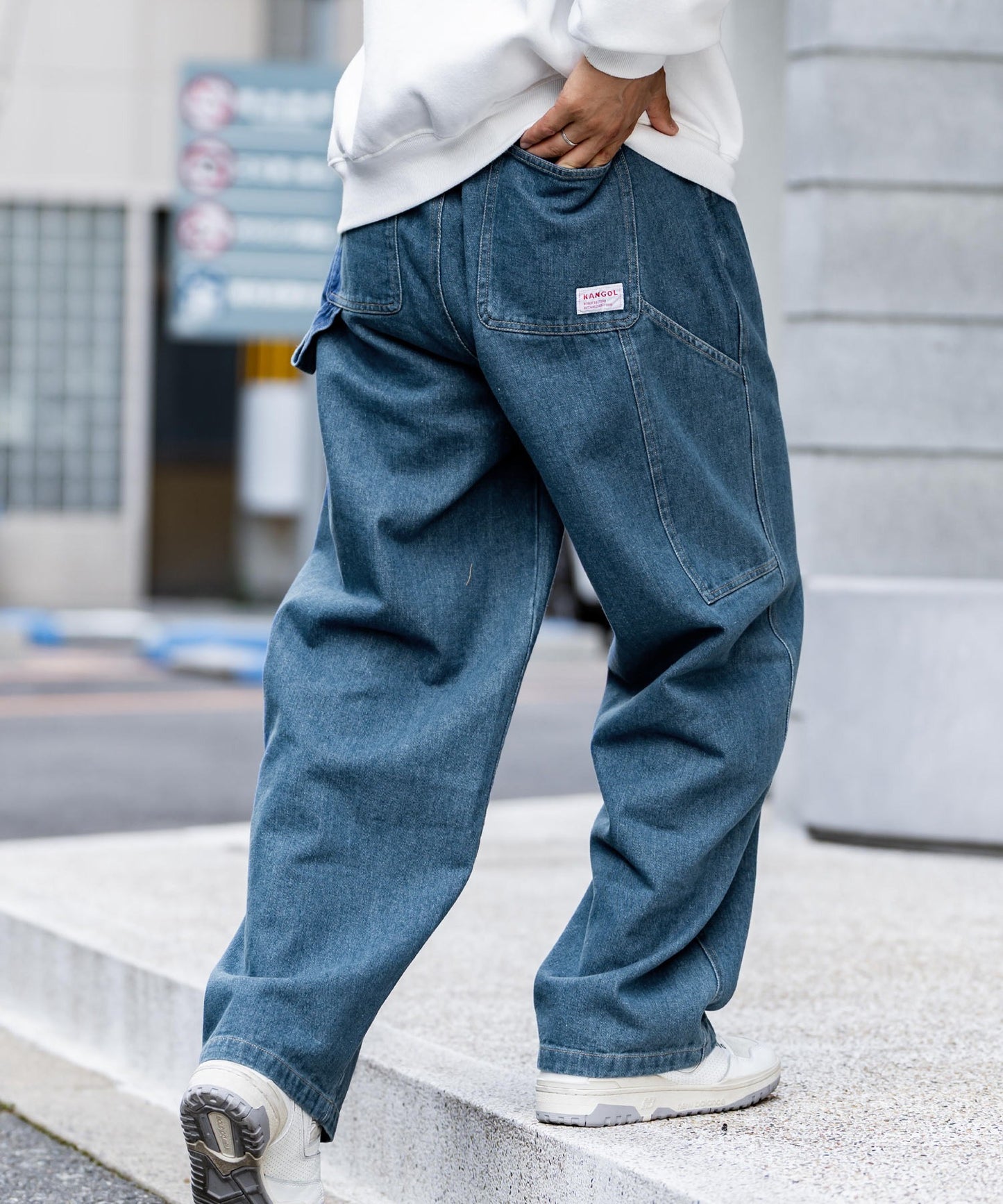 【Rocky Monroe】KANGO特別合作款 寬版錐形丹寧工裝長褲