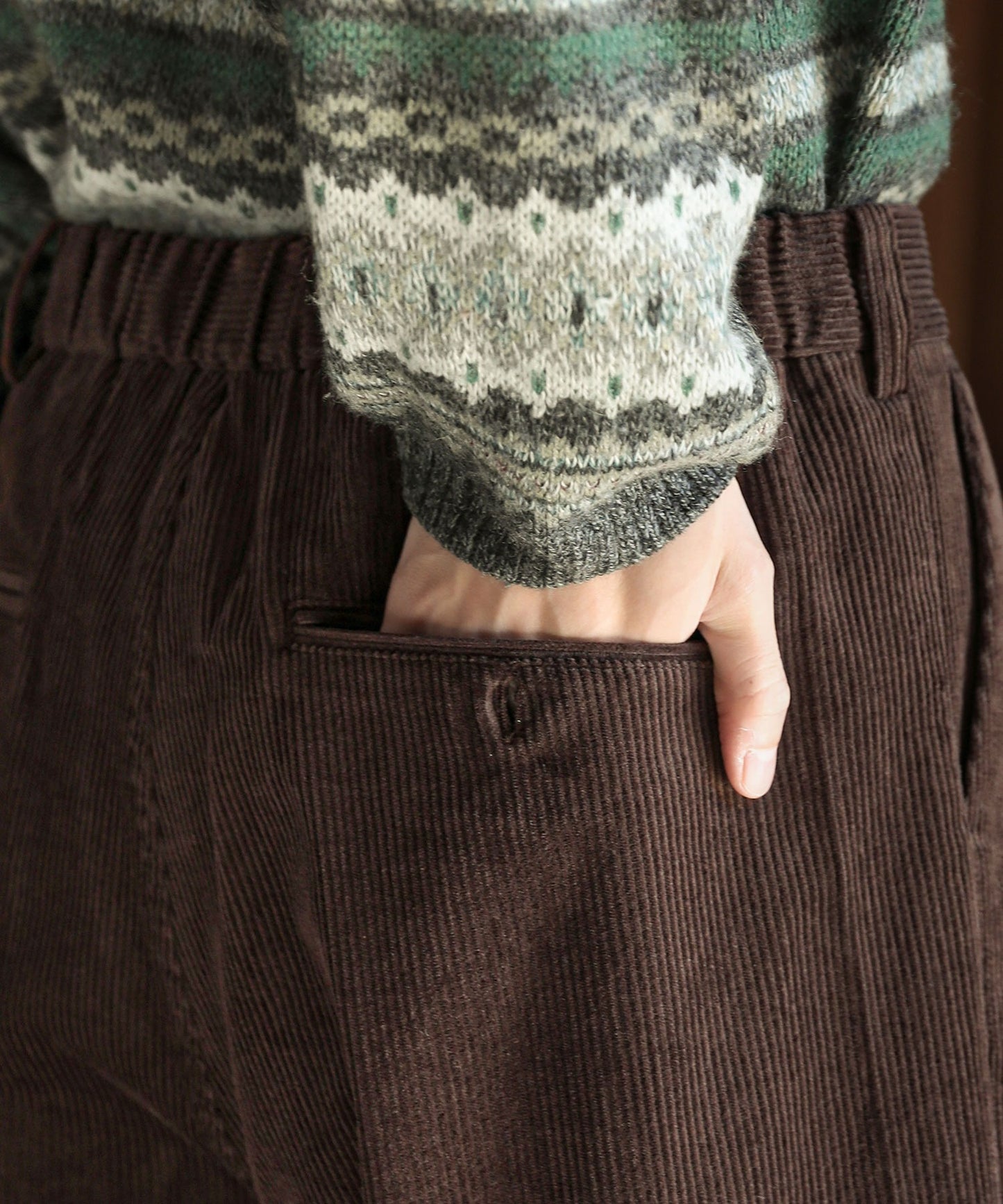 【ASTRONOMY】Bleme 經典厚磅燈芯絨寬版西裝長褲