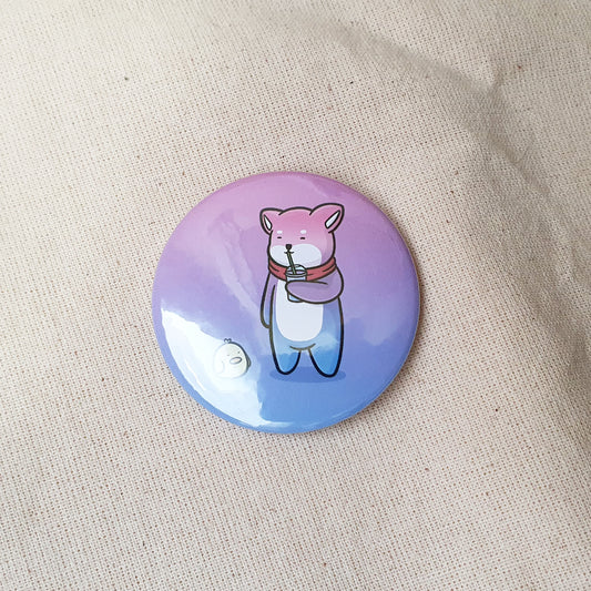 【武士汪汪】插畫商品 胸針(大)-不管是什麼都給我來一點