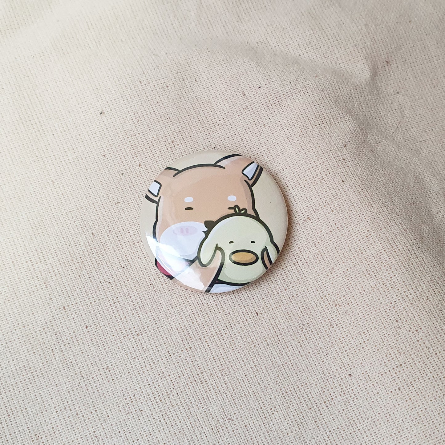 【武士汪汪】插畫商品 胸針(小)-Together Forever