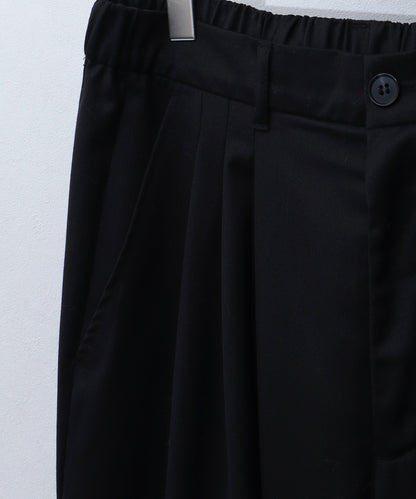 【Art re A】welise 優雅質感 TR 三褶設計 時尚寬版西裝褲