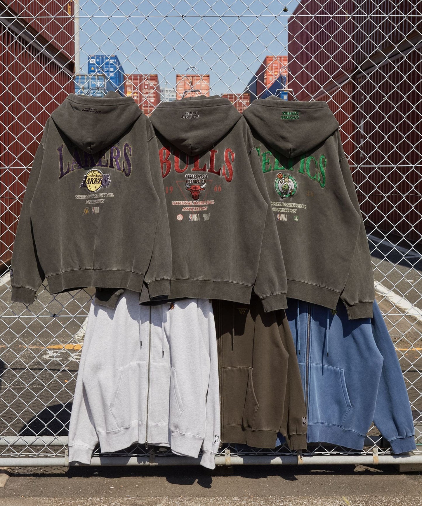 【EMMA CLOTHES】NBA系列 波士頓賽爾提克 復古街頭 刺繡內刷毛連帽外套 日本預購